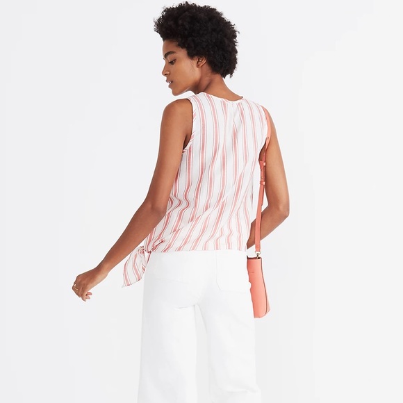 Madewell Striped Side Tie Tank Top in Marcia Stripe - Picture 6 of 7
